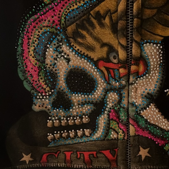 ED HARDY New York City Velour Hoodie *Rare and Vintage - Picture 7 of 16